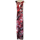 Bisou Bisou Womens Sleeveless Tie Keyhole Neck Multi Color Dress