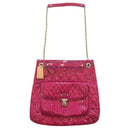 Coach Large Pink Patent Leather Shoulder Adjustable Chain Bag
