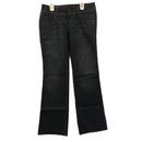 Elle Womens 2 Button Bootcut Dark Blue Jeans