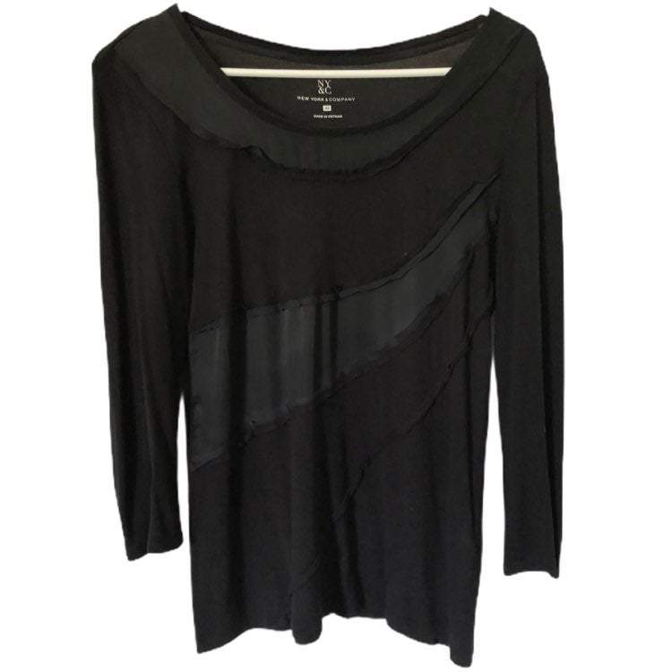 New York & Company Womens 3/4 Sleeve Shirt