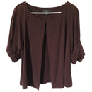 Perceptions New York Womens One Button 3/4 Sleeve Cardigan