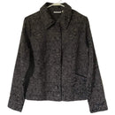 Croft & Barrow Womens Black Paisley Blazer