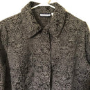 Croft & Barrow Womens Black Paisley Blazer