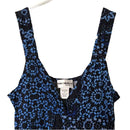 Kate & Mallory Womens Sleeveless V-Neck Blue Black Stretchy Dress