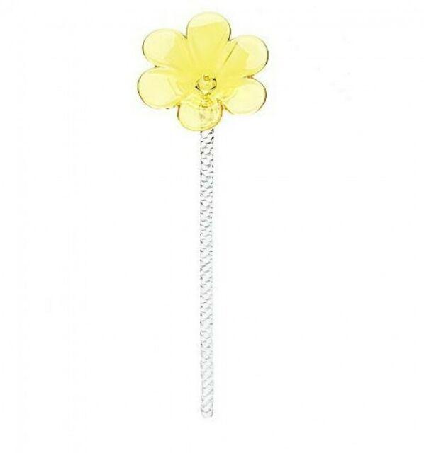 Waterford Crystal Yellow Pansy Flower 11" Sculpture