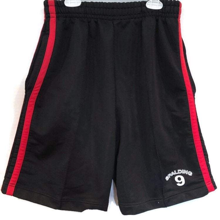Spalding Black Red Gym Shorts